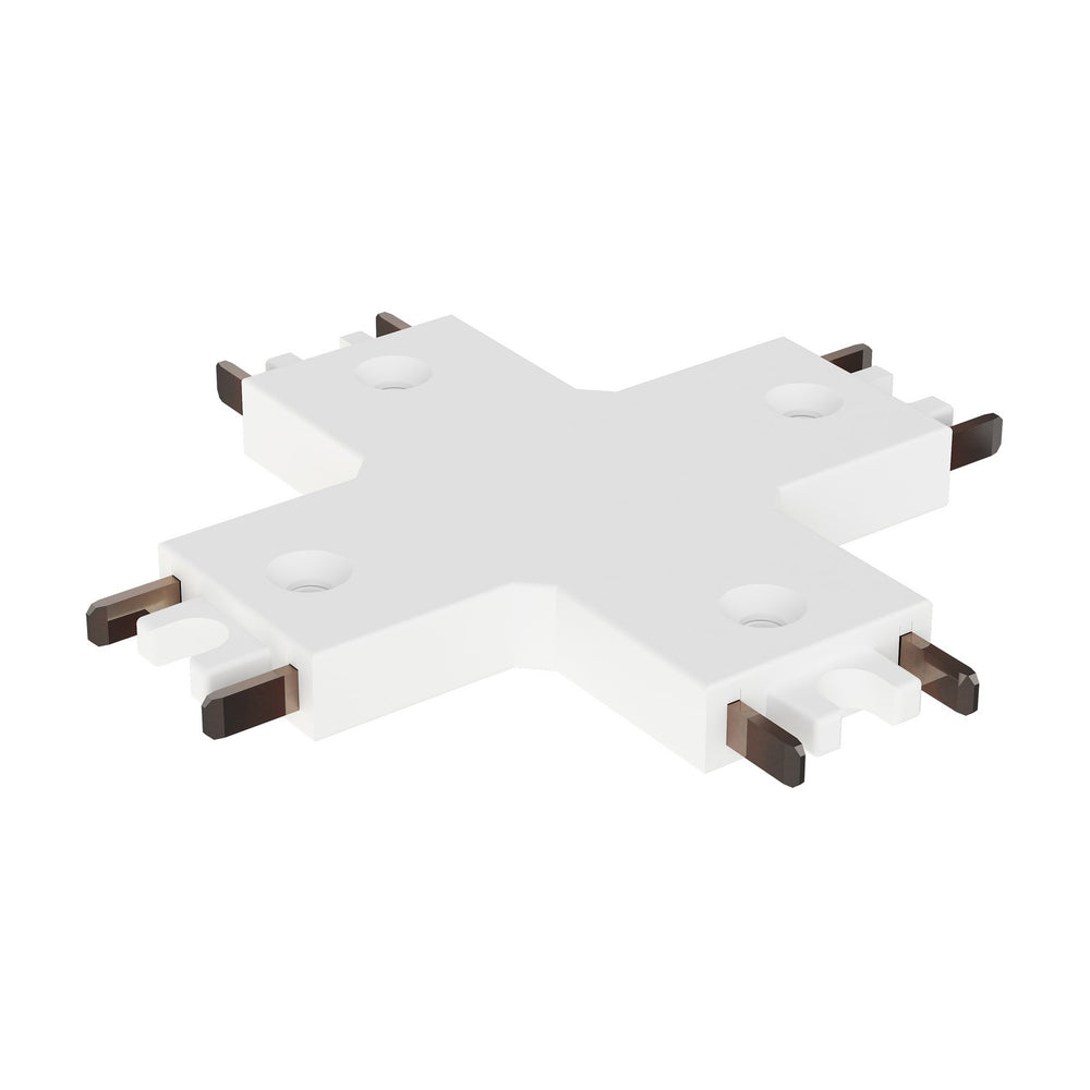 ET2 - Track 4-way X Connector - Continuum - Track - White- Union Lighting Luminaires Decor