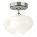 Hubbardton Forge - One Light Semi-Flush Mount - Ume - Sterling- Union Lighting Luminaires Decor