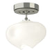 Hubbardton Forge - One Light Semi-Flush Mount - Ume - Sterling- Union Lighting Luminaires Decor