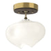 Hubbardton Forge - One Light Semi-Flush Mount - Ume - Modern Brass- Union Lighting Luminaires Decor
