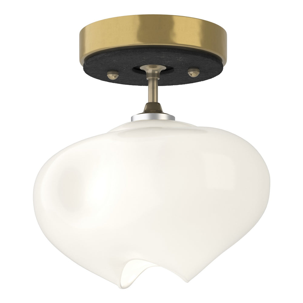 Hubbardton Forge - One Light Semi-Flush Mount - Ume - Modern Brass- Union Lighting Luminaires Decor