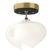 Hubbardton Forge - One Light Semi-Flush Mount - Ume - Modern Brass- Union Lighting Luminaires Decor