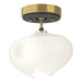 Hubbardton Forge - One Light Semi-Flush Mount - Ume - Modern Brass- Union Lighting Luminaires Decor