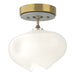 Hubbardton Forge - One Light Semi-Flush Mount - Ume - Modern Brass- Union Lighting Luminaires Decor