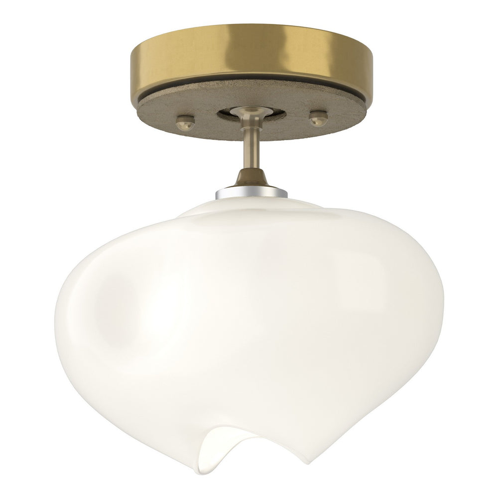 Hubbardton Forge - One Light Semi-Flush Mount - Ume - Modern Brass- Union Lighting Luminaires Decor
