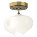 Hubbardton Forge - One Light Semi-Flush Mount - Ume - Modern Brass- Union Lighting Luminaires Decor