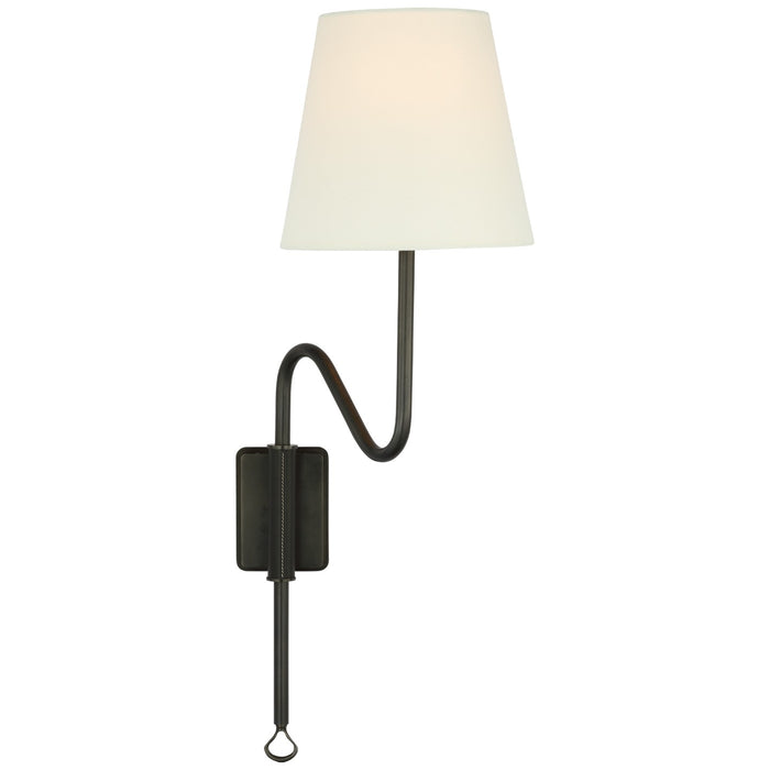 Visual Comfort Signature Canada - LED Wall Sconce - Griffin - Bronze and Chocolate Leather- Union Lighting Luminaires Decor