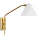Visual Comfort Signature Canada - LED Wall Sconce - Laken - Hand-Rubbed Antique Brass and Natural Rattan- Union Lighting Luminaires Decor