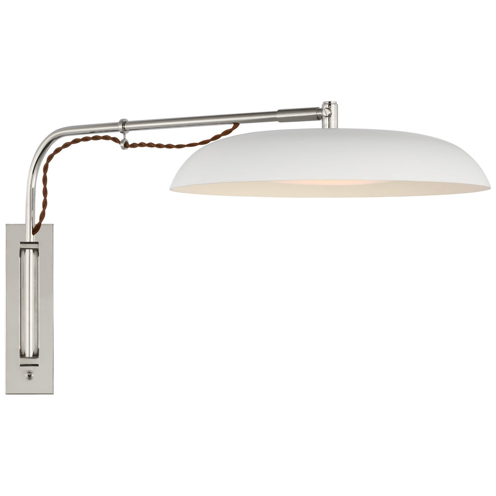 Visual Comfort Signature Canada - LED Wall Sconce - Cyrus - Polished Nickel and White- Union Lighting Luminaires Decor