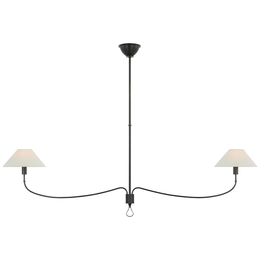 Visual Comfort Signature Canada - LED Chandelier - Griffin - Bronze and Chocolate Leather- Union Lighting Luminaires Decor