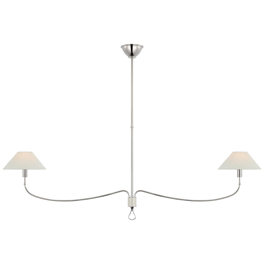 Visual Comfort Signature Canada - LED Chandelier - Griffin - Polished Nickel and Parchment Leather- Union Lighting Luminaires Decor