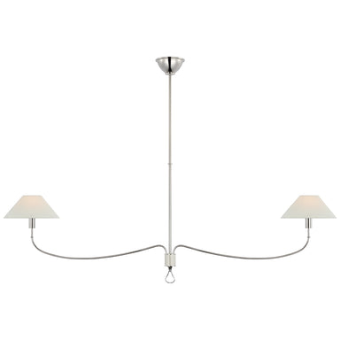 Visual Comfort Signature Canada - LED Chandelier - Griffin - Polished Nickel and Parchment Leather- Union Lighting Luminaires Decor