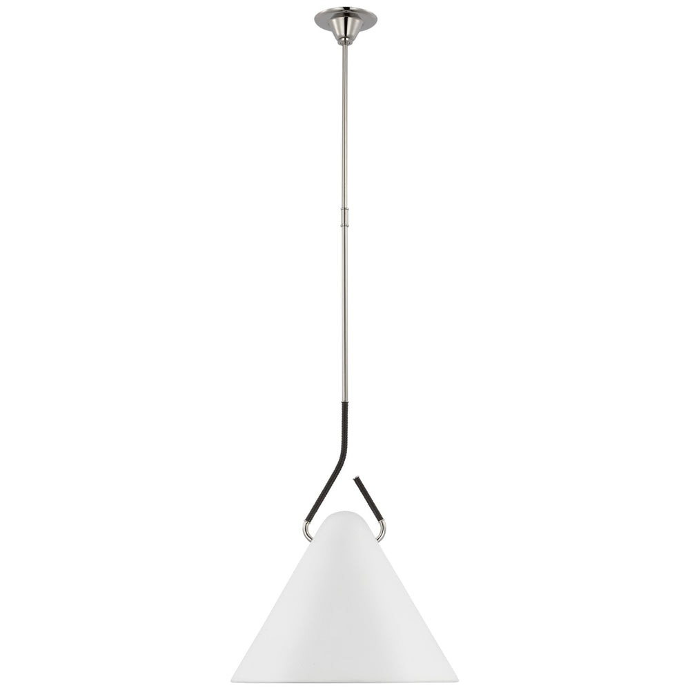 Visual Comfort Signature Canada - LED Pendant - Laken - Polished Nickel and Black Rattan- Union Lighting Luminaires Decor