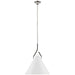 Visual Comfort Signature Canada - LED Pendant - Laken - Polished Nickel and Black Rattan- Union Lighting Luminaires Decor
