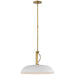 Visual Comfort Signature Canada - LED Pendant - Cyrus - Hand-Rubbed Antique Brass and White- Union Lighting Luminaires Decor