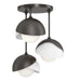Hubbardton Forge - Three Light Semi-Flush Mount - Brooklyn - Oil Rubbed Bronze- Union Lighting Luminaires Decor