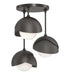 Hubbardton Forge - Three Light Semi-Flush Mount - Brooklyn - Oil Rubbed Bronze- Union Lighting Luminaires Decor