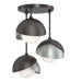 Hubbardton Forge - Three Light Semi-Flush Mount - Brooklyn - Oil Rubbed Bronze- Union Lighting Luminaires Decor
