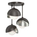 Hubbardton Forge - Three Light Semi-Flush Mount - Brooklyn - Oil Rubbed Bronze- Union Lighting Luminaires Decor