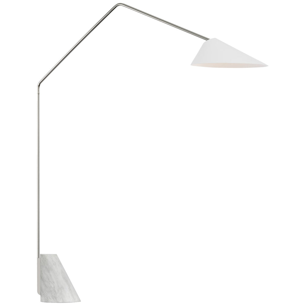Visual Comfort Signature Canada - LED Arc Floor Lamp - Lorna - Polished Nickel- Union Lighting Luminaires Decor