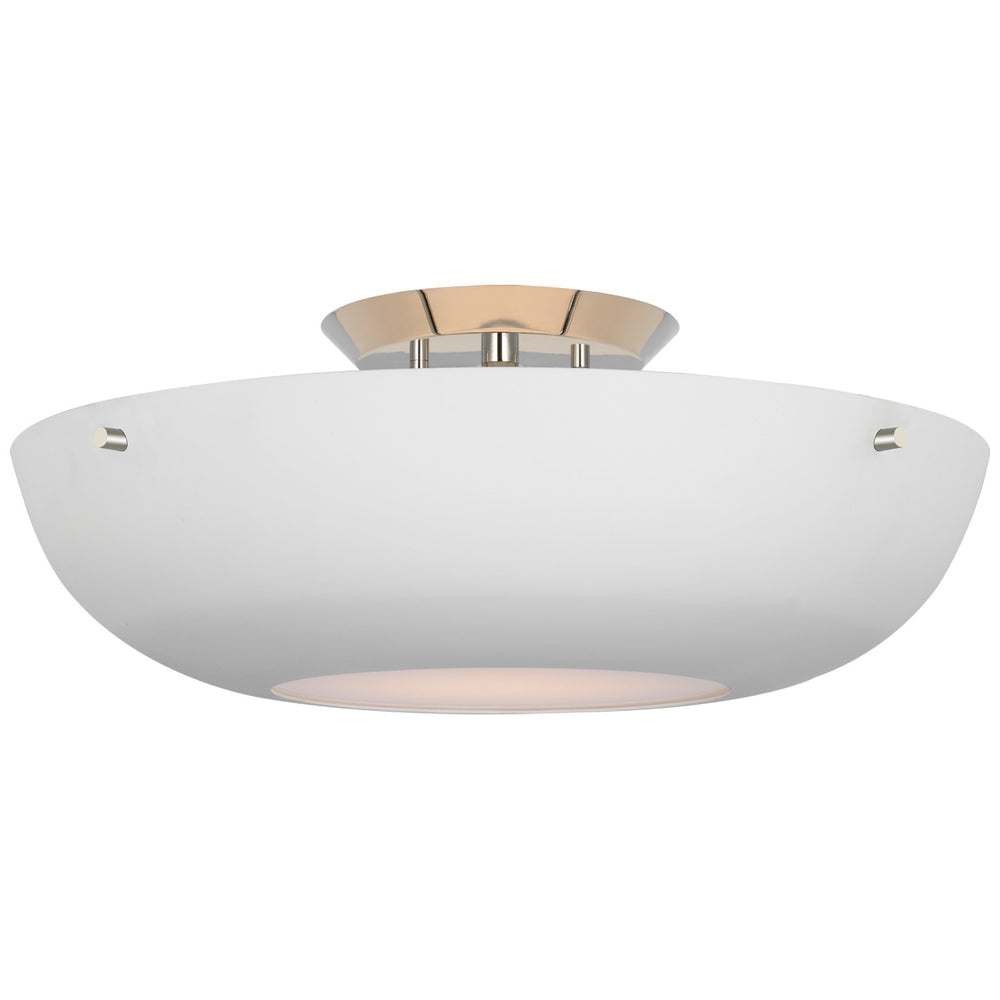 Visual Comfort Signature Canada - LED Flush Mount - Valencia - Polished Nickel- Union Lighting Luminaires Decor