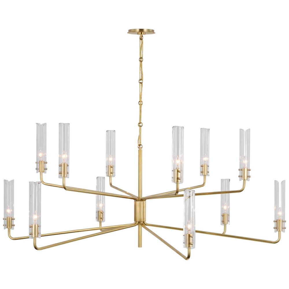 Visual Comfort Signature Canada - LED Chandelier - Casoria - Hand-Rubbed Antique Brass- Union Lighting Luminaires Decor
