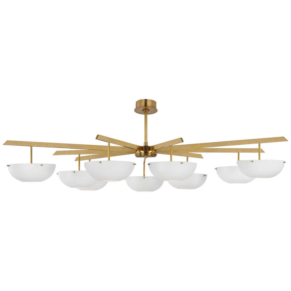 Visual Comfort Signature Canada - LED Chandelier - Valencia - Hand-Rubbed Antique Brass- Union Lighting Luminaires Decor