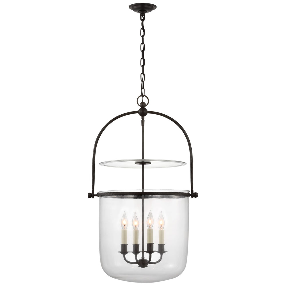 Visual Comfort Signature Canada - Four Light Lantern - Lorford - Aged Iron- Union Lighting Luminaires Decor