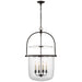 Visual Comfort Signature Canada - Four Light Lantern - Lorford - Aged Iron- Union Lighting Luminaires Decor