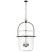 Visual Comfort Signature Canada - Four Light Lantern - Lorford - Aged Iron- Union Lighting Luminaires Decor