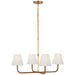 Visual Comfort Signature Canada - LED Chandelier - Basden - Antique-Burnished Brass and Natural Rattan- Union Lighting Luminaires Decor