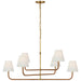 Visual Comfort Signature Canada - LED Chandelier - Basden - Antique-Burnished Brass and Natural Rattan- Union Lighting Luminaires Decor