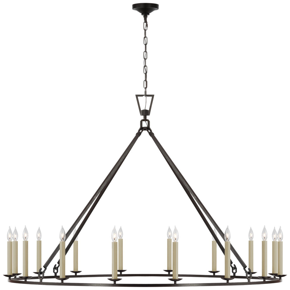 Visual Comfort Signature Canada - LED Chandelier - Darlana Ring - Aged Iron- Union Lighting Luminaires Decor
