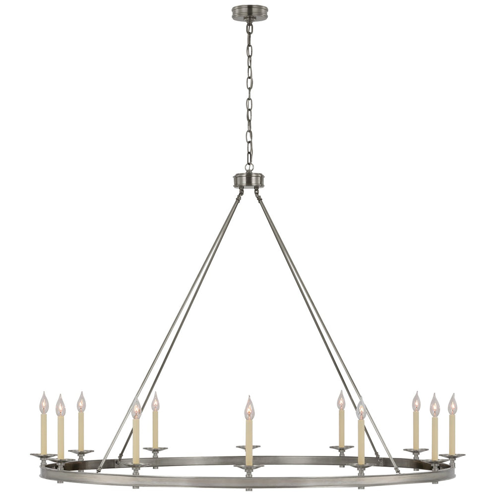 Visual Comfort Signature Canada - LED Chandelier - Launceton - Antique Nickel- Union Lighting Luminaires Decor