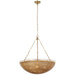 Visual Comfort Signature Canada - LED Chandelier - Clovis - Antique-Burnished Brass and Natural Wicker- Union Lighting Luminaires Decor
