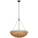 Visual Comfort Signature Canada - LED Chandelier - Clovis - Aged Iron and Natural Wicker- Union Lighting Luminaires Decor