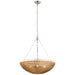 Visual Comfort Signature Canada - LED Chandelier - Clovis - Polished Nickel and Natural Wicker- Union Lighting Luminaires Decor