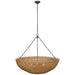Visual Comfort Signature Canada - LED Chandelier - Clovis - Aged Iron and Natural Wicker- Union Lighting Luminaires Decor