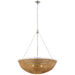 Visual Comfort Signature Canada - LED Chandelier - Clovis - Polished Nickel and Natural Wicker- Union Lighting Luminaires Decor