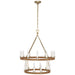 Visual Comfort Signature Canada - LED Chandelier - Darlana Wrapped - Antique-Burnished Brass and Natural Rattan- Union Lighting Luminaires Decor