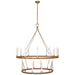 Visual Comfort Signature Canada - LED Chandelier - Darlana Wrapped - Antique-Burnished Brass and Natural Rattan- Union Lighting Luminaires Decor