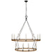 Visual Comfort Signature Canada - LED Chandelier - Darlana Wrapped - Aged Iron and Natural Rattan- Union Lighting Luminaires Decor