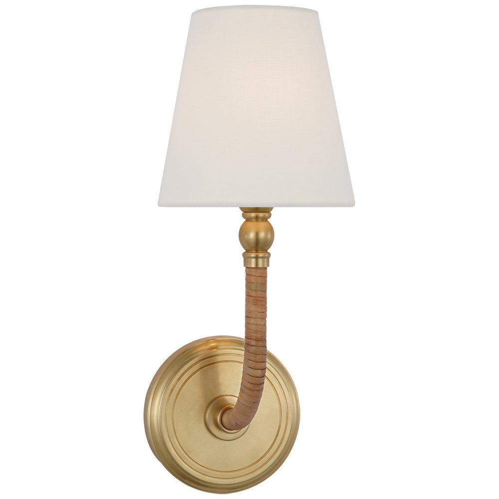 Visual Comfort Signature Canada - LED Wall Sconce - Basden - Antique-Burnished Brass and Natural Rattan- Union Lighting Luminaires Decor