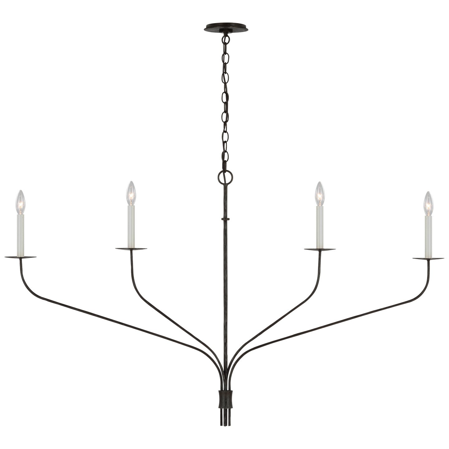 Visual Comfort Signature Canada - LED Linear Chandelier - Belfair - Aged Iron- Union Lighting Luminaires Decor