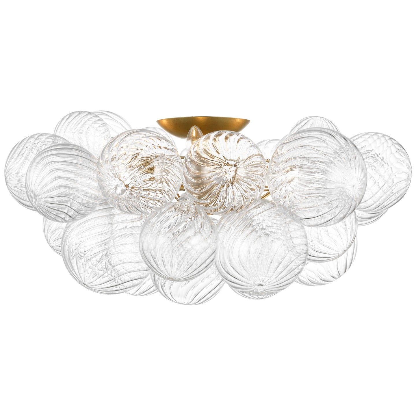 Visual Comfort Signature Canada - LED Flush Mount - Talia - Gild and Clear Swirled Glass- Union Lighting Luminaires Decor