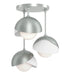 Hubbardton Forge - Three Light Semi-Flush Mount - Brooklyn - Vintage Platinum- Union Lighting Luminaires Decor