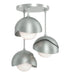 Hubbardton Forge - Three Light Semi-Flush Mount - Brooklyn - Vintage Platinum- Union Lighting Luminaires Decor