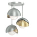 Hubbardton Forge - Three Light Semi-Flush Mount - Brooklyn - Vintage Platinum- Union Lighting Luminaires Decor