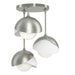 Hubbardton Forge - Three Light Semi-Flush Mount - Brooklyn - Sterling- Union Lighting Luminaires Decor