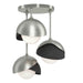 Hubbardton Forge - Three Light Semi-Flush Mount - Brooklyn - Sterling- Union Lighting Luminaires Decor